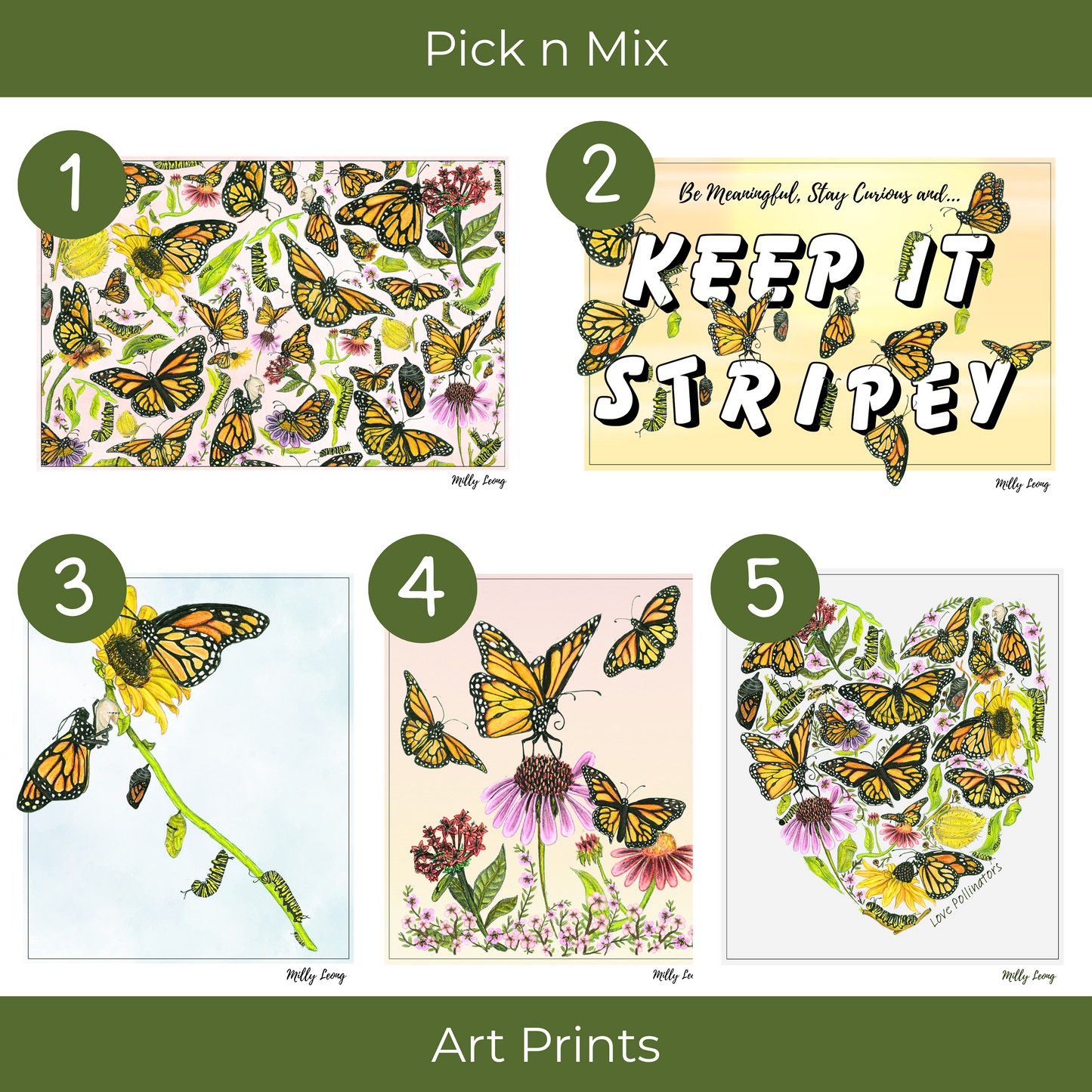 Milly’s Pick n Mix Art Prints – Set of 3 or 5