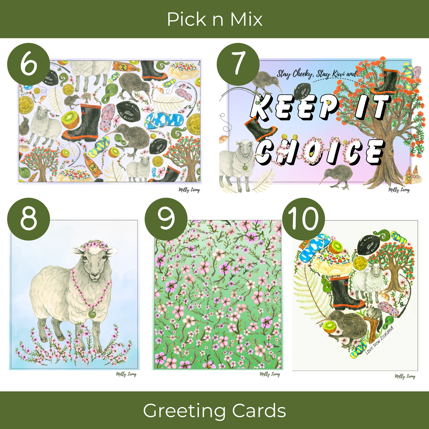 Milly’s Pick n Mix Greeting Cards – Set of 3 or 5