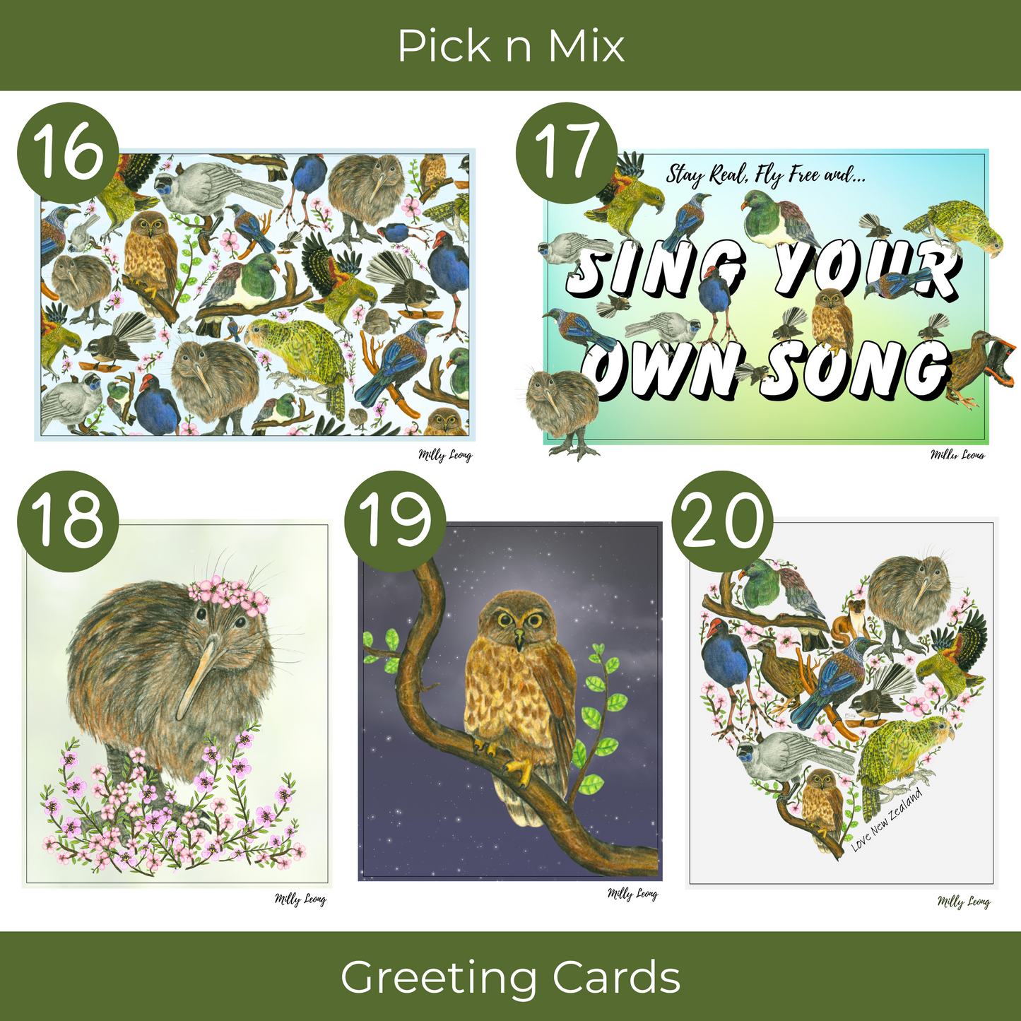 Milly’s Pick n Mix Greeting Cards – Set of 3 or 5